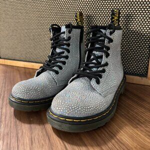 Doc Martens 1460 J Silver Gray Metallic Sparkle US size 12